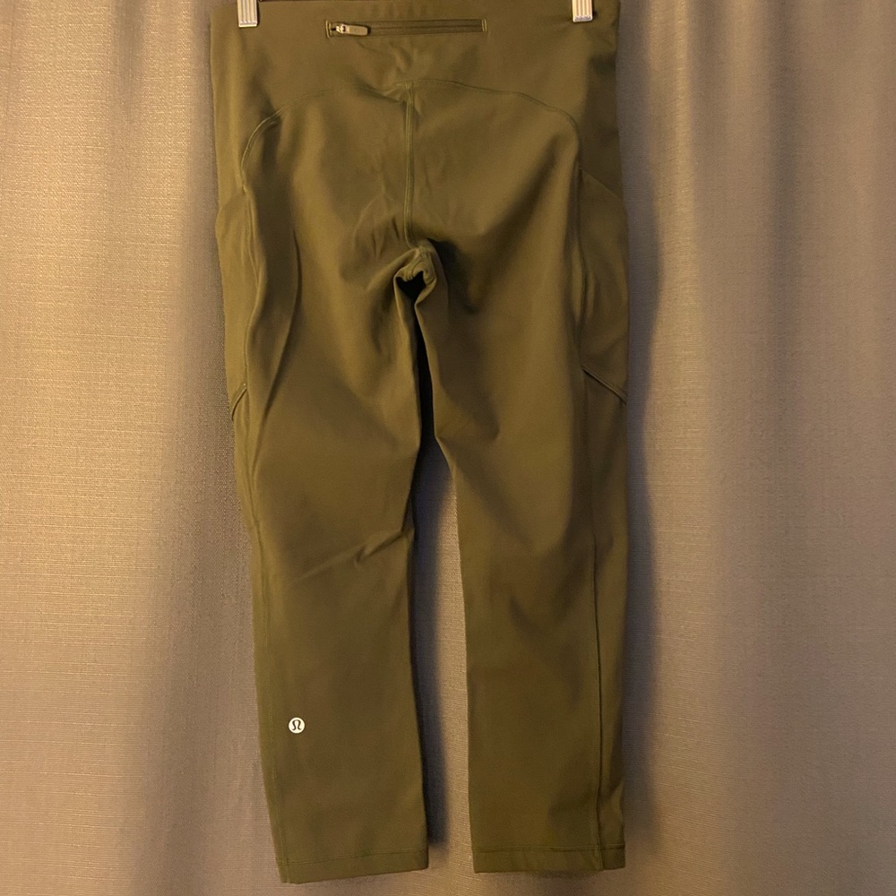 Lululemon Speed Up Crop Dark Olive Leggings Military Green First Release Running